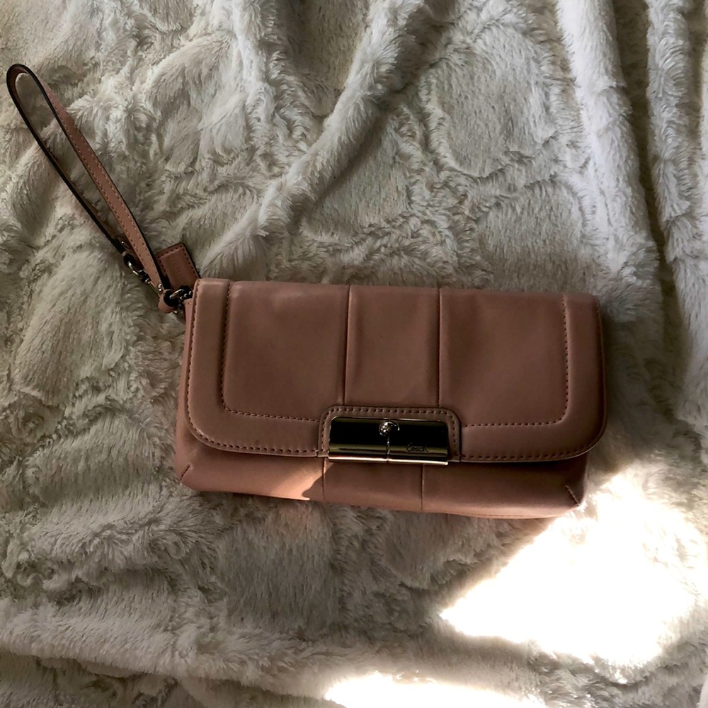 Coach pink wristlet